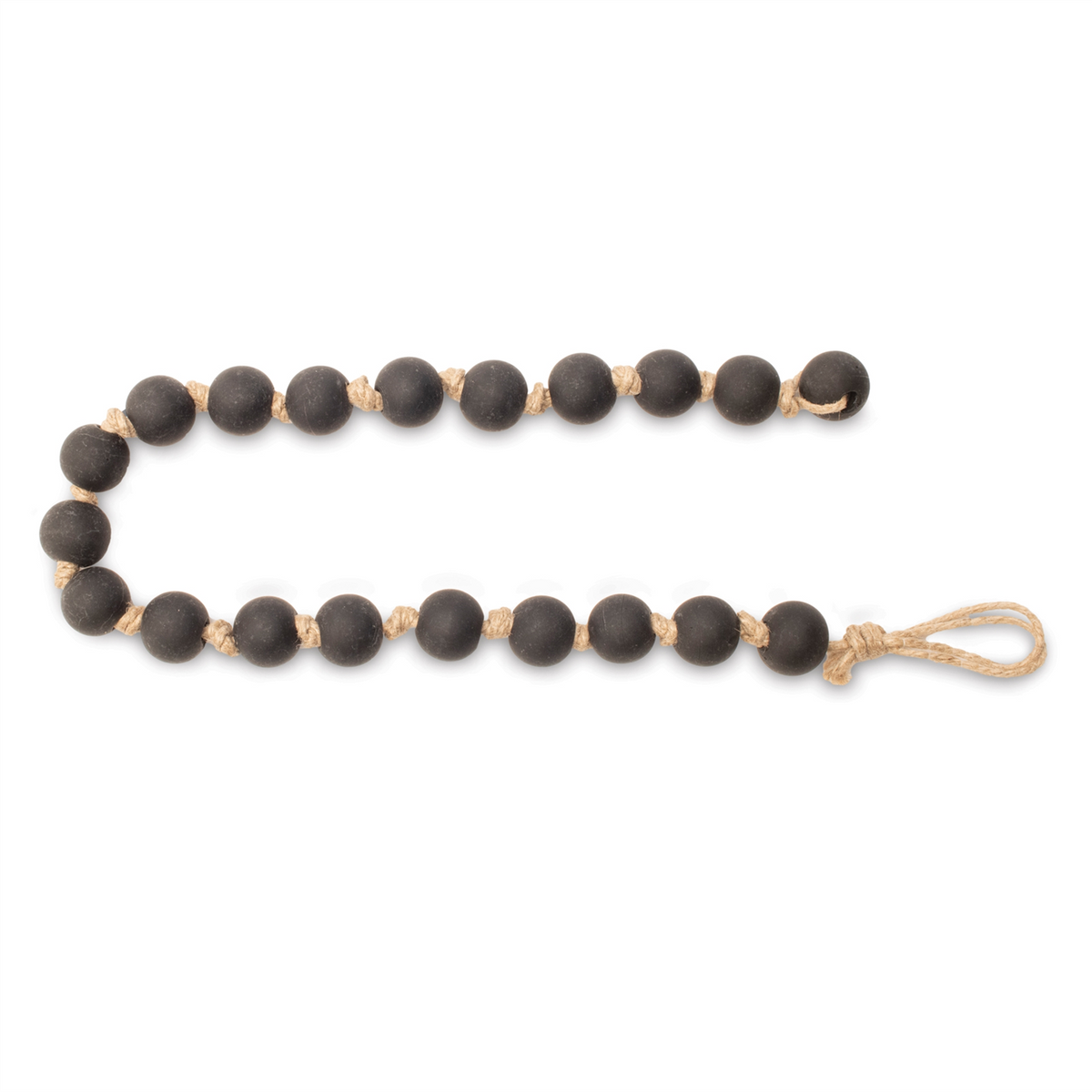 Modern Matte Black Bead Garland – Set of 2 -Ship Only
