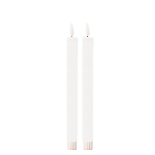 FIA Wick White Taper Candle (Set of 2) -Ship Only