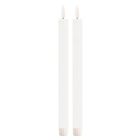 FIA Wick White Taper Candle (Set of 2) -Ship Only