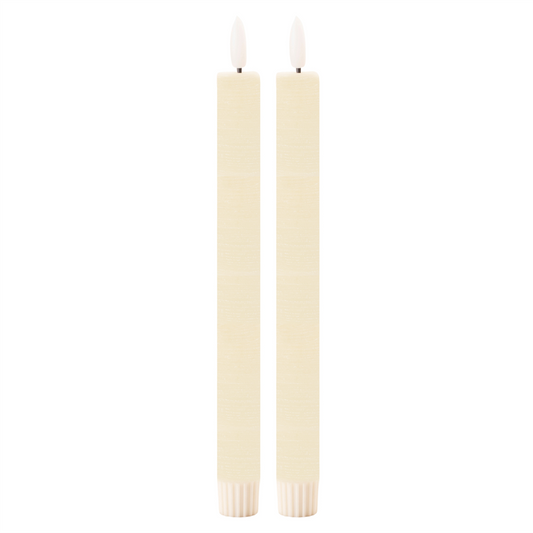 FIA Wick Ivory Taper Candle (Set of 2) -Ship Only