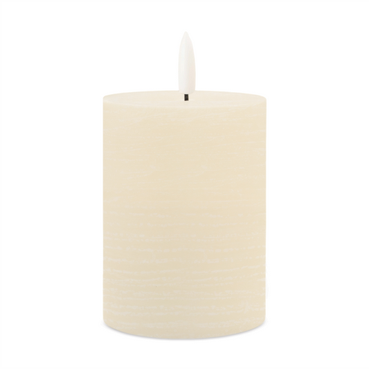 FIA Wick Ivory Pillar Candle (Set of 2) -Ship Only