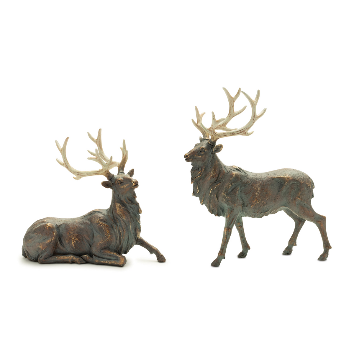 Deer (Set of 2) 9.5"H, 12"H Resin -Ship Only