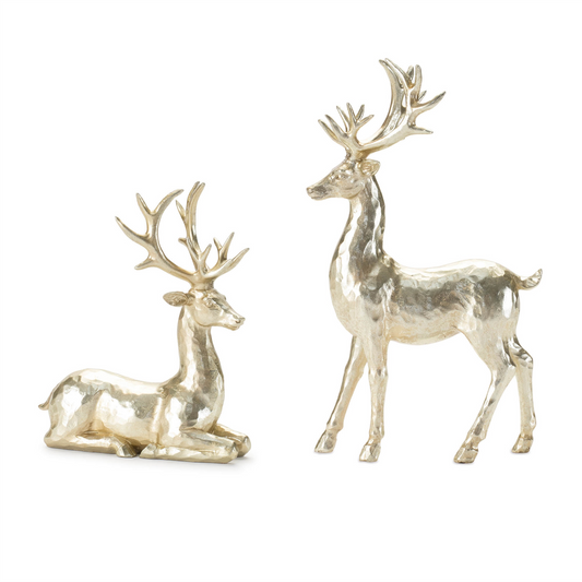 Holiday Deer Figurine (Set of 4) -Ship Only