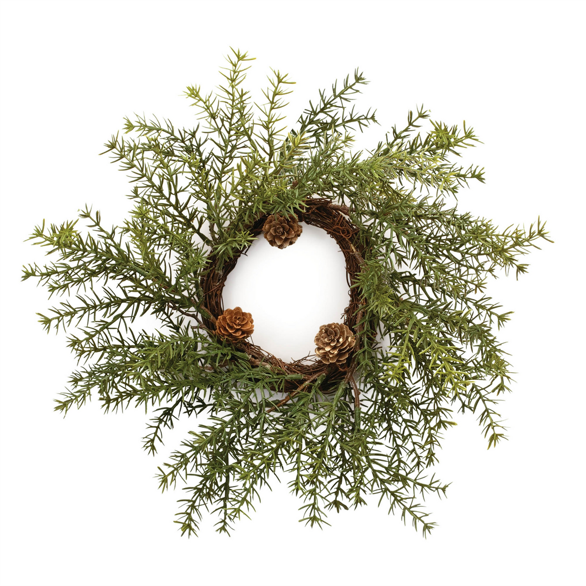 Pine Wreath (Set of 2) 12”D Plastic -Ship Only