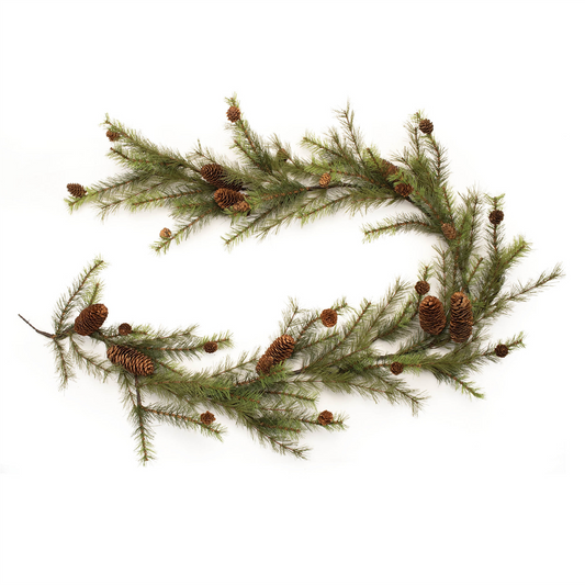 Pine and Pinecone Garland 6'L -Ship Only