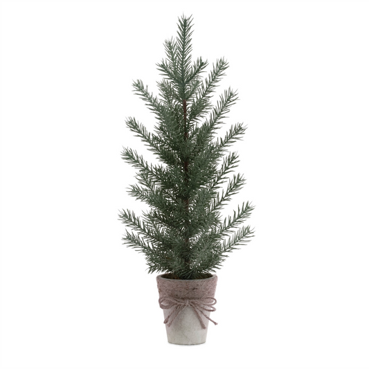 Potted Mini Tree (Set of 2) 23.5”H PVC/Plastic -Ship Only