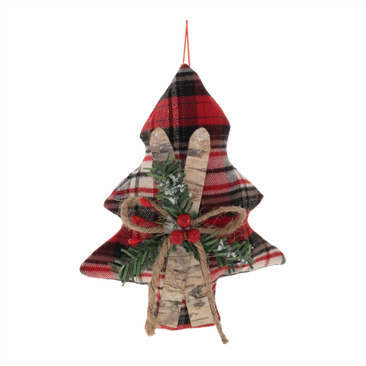 Tree w/Skis Ornament (Set of 12)