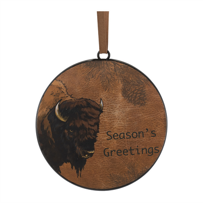 Bison Disc Ornament (Set of 12)