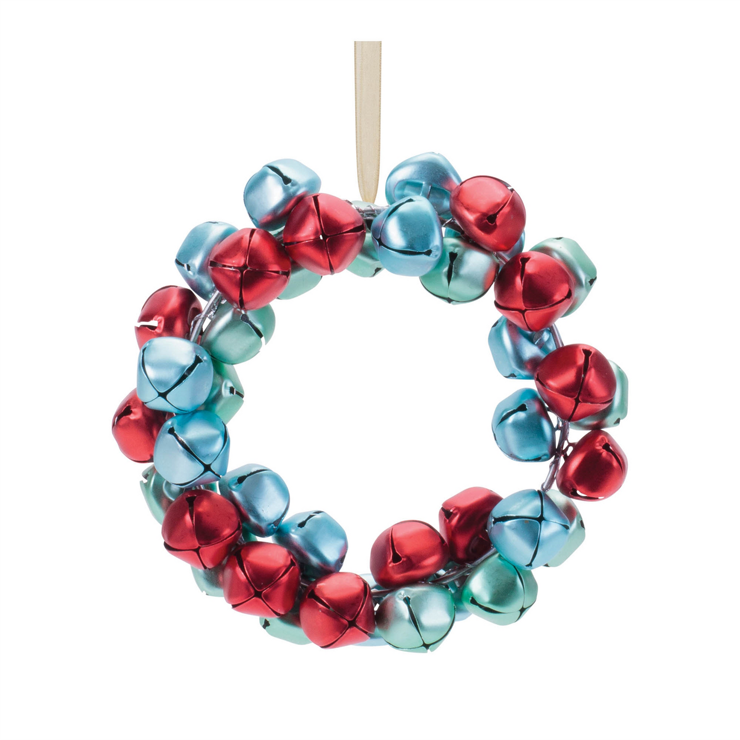 Sleigh Bell Wreath Ornament (Set of 12) 5.5”H Iron
