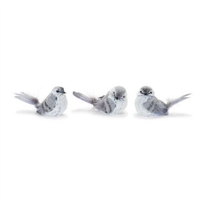 Feathered Bird Shelf Sitter (Set of 12)