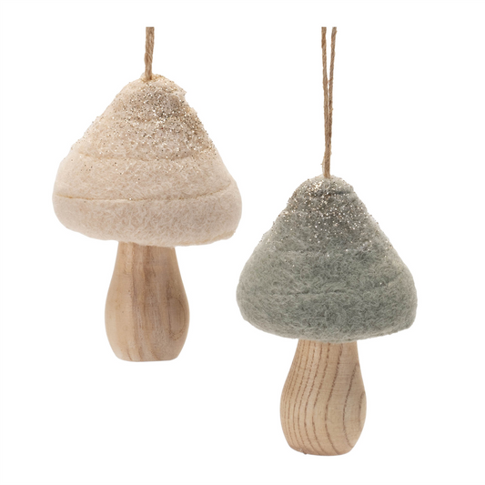 Felt Fabric Mushroom Ornament (Set of 12) -Ship Only