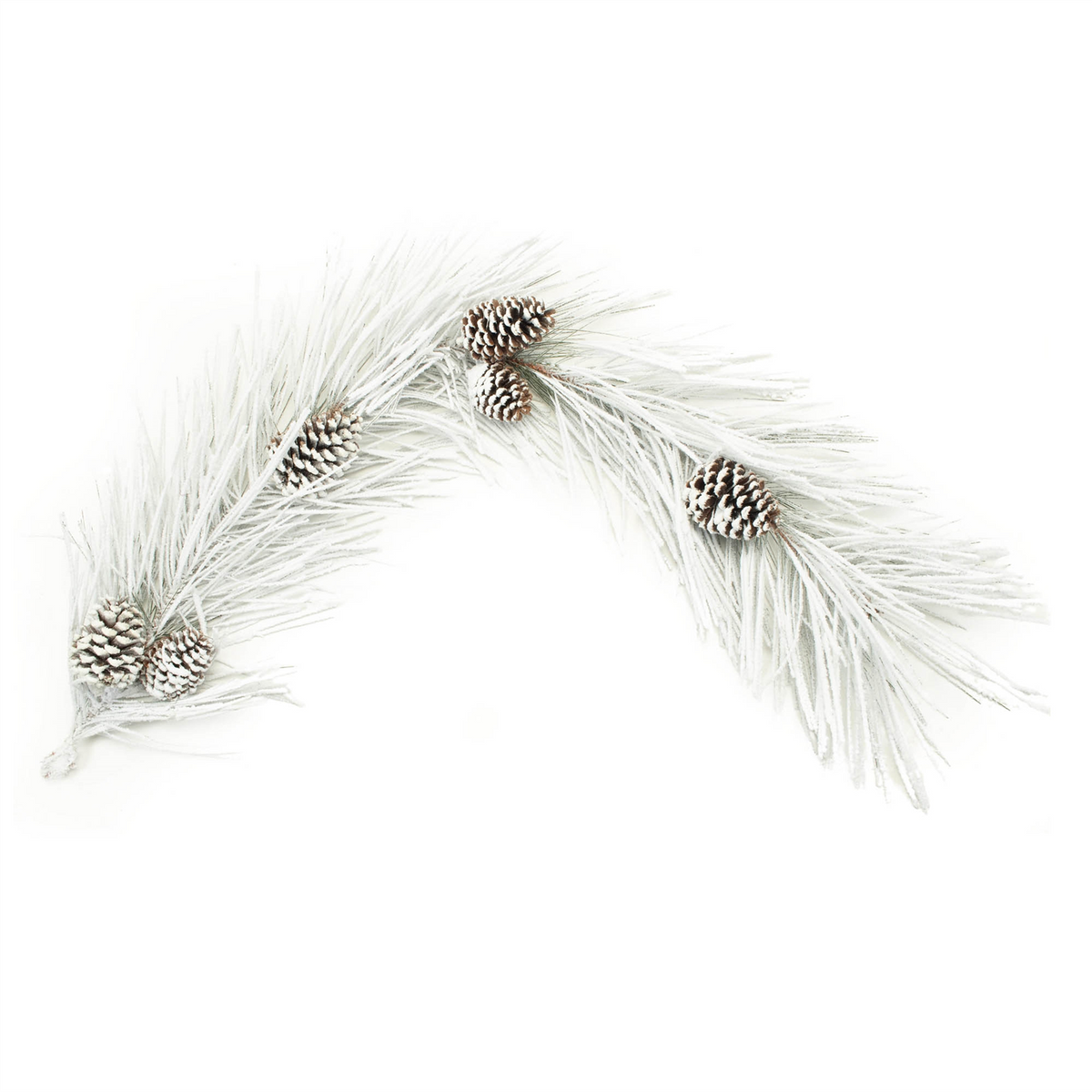 Flocked Long Needle Pine Garland 48"L -Ship Only