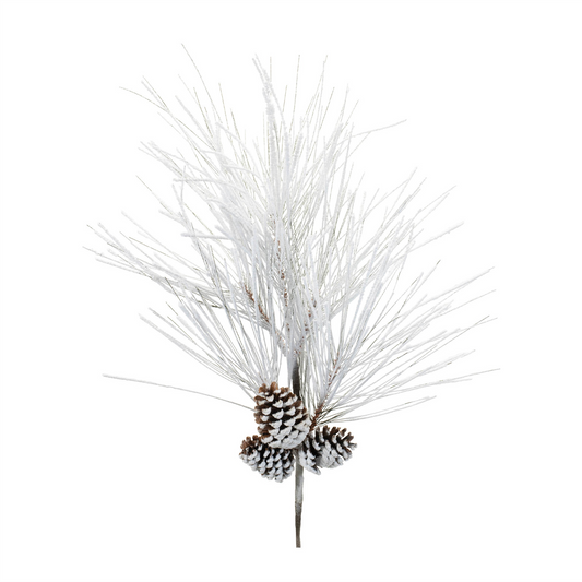 Flocked Long Neddle Pine Spray (Set of 2) -Ship Only