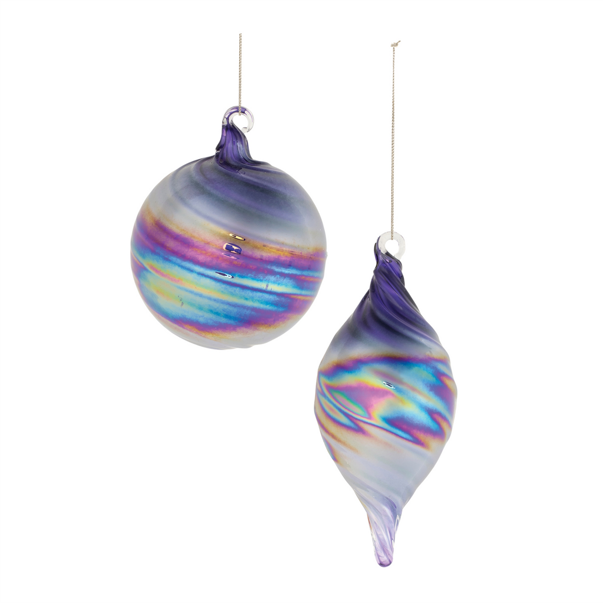 Ornament (Set of 12) 4"D, 6"H Glass -Ship Only