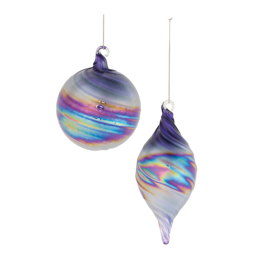Ornament (Set of 12) 4"D, 6"H Glass -Ship Only