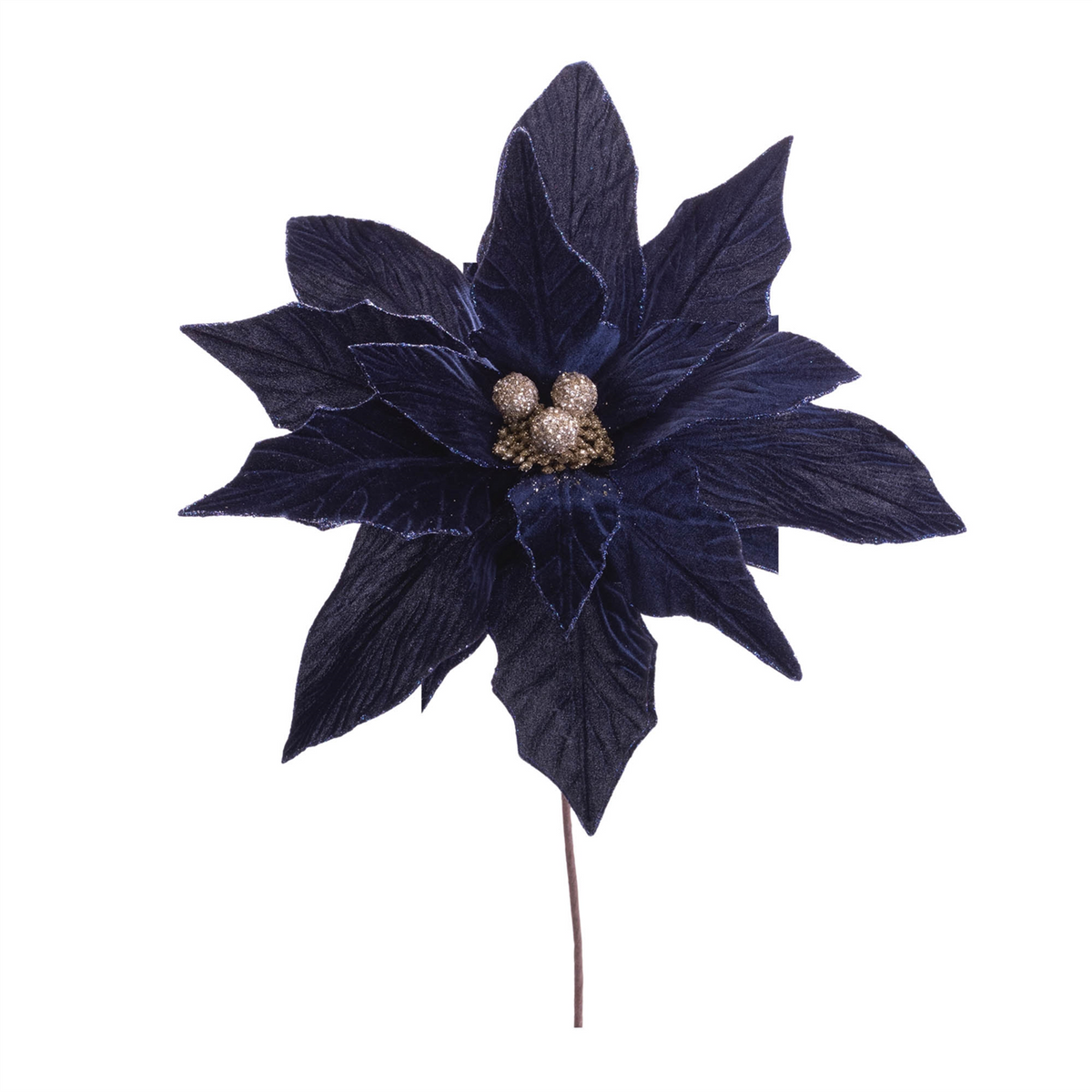 Poinsettia Stem (Set of 6) 27.5”H Polyester -Ship Only