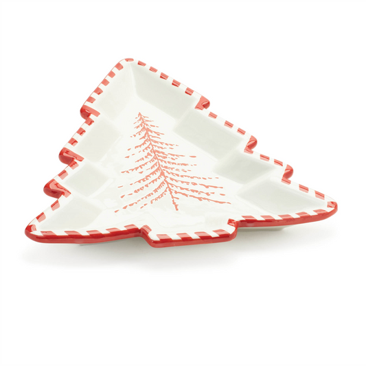 Ceramic Pine Tree Platter (Set of 2) -Ship Only