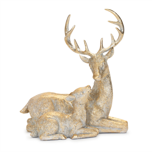 Holiday Deer with Fawn Figurine (Set of 2) -Ship Only