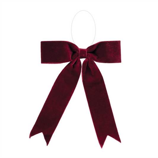 Burgandy Red Holiday Bow (Set of 2) -Ship Only