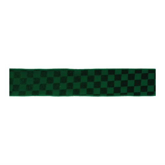 Checkered Texture Wired Ribbon (Set of 2) -Ship Only