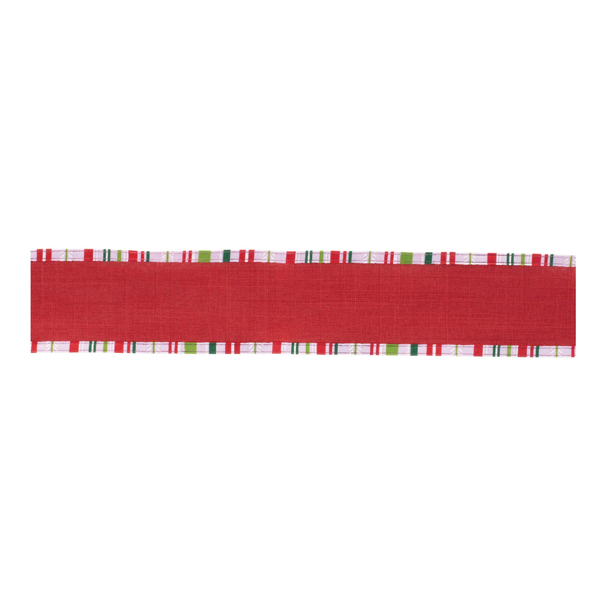 Striped Trim Wired Ribbon (Set of 2)