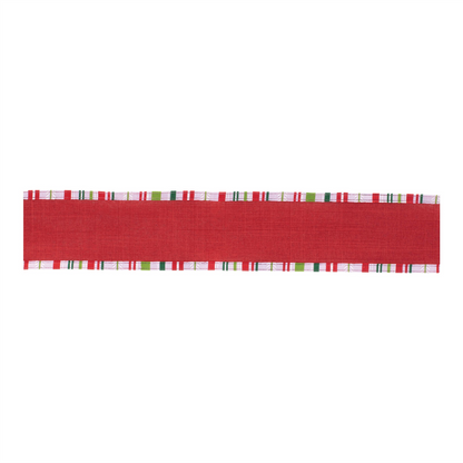 Striped Trim Wired Ribbon (Set of 2)