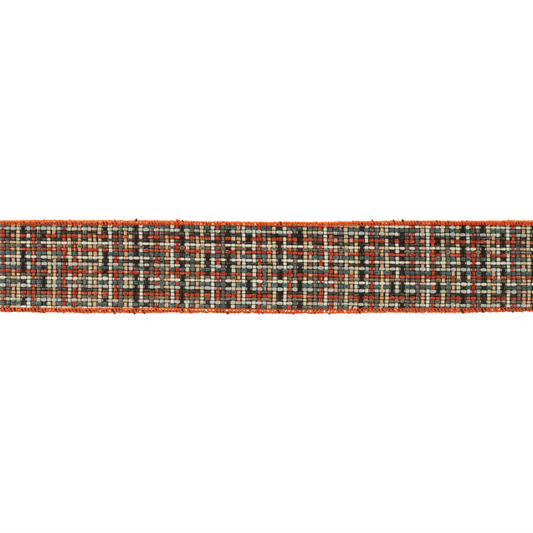 Checkered Woven Wired Ribbon (Set of 2) -Ship Only