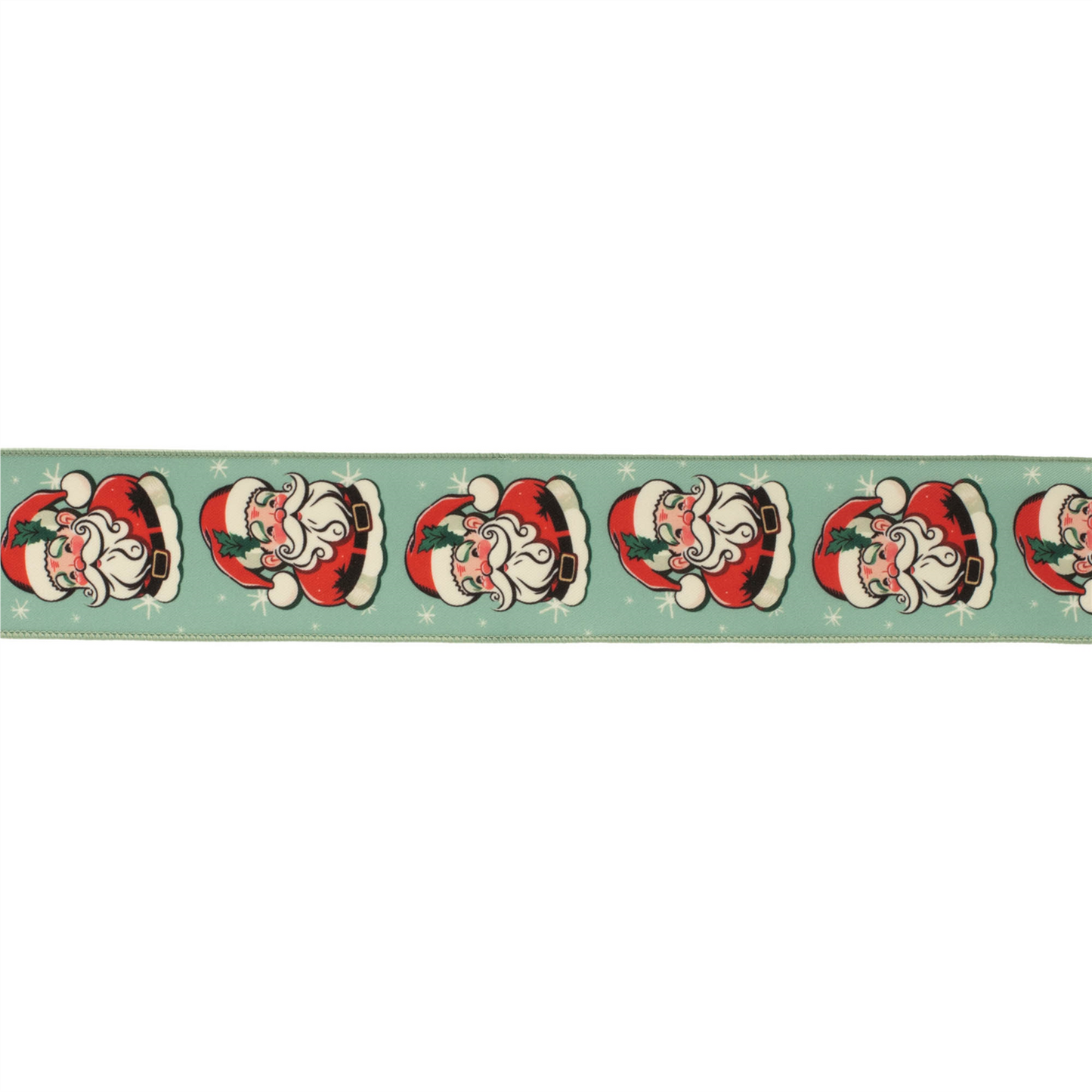 Nostalgic Santa Print Wired Ribbon (Set of 2)