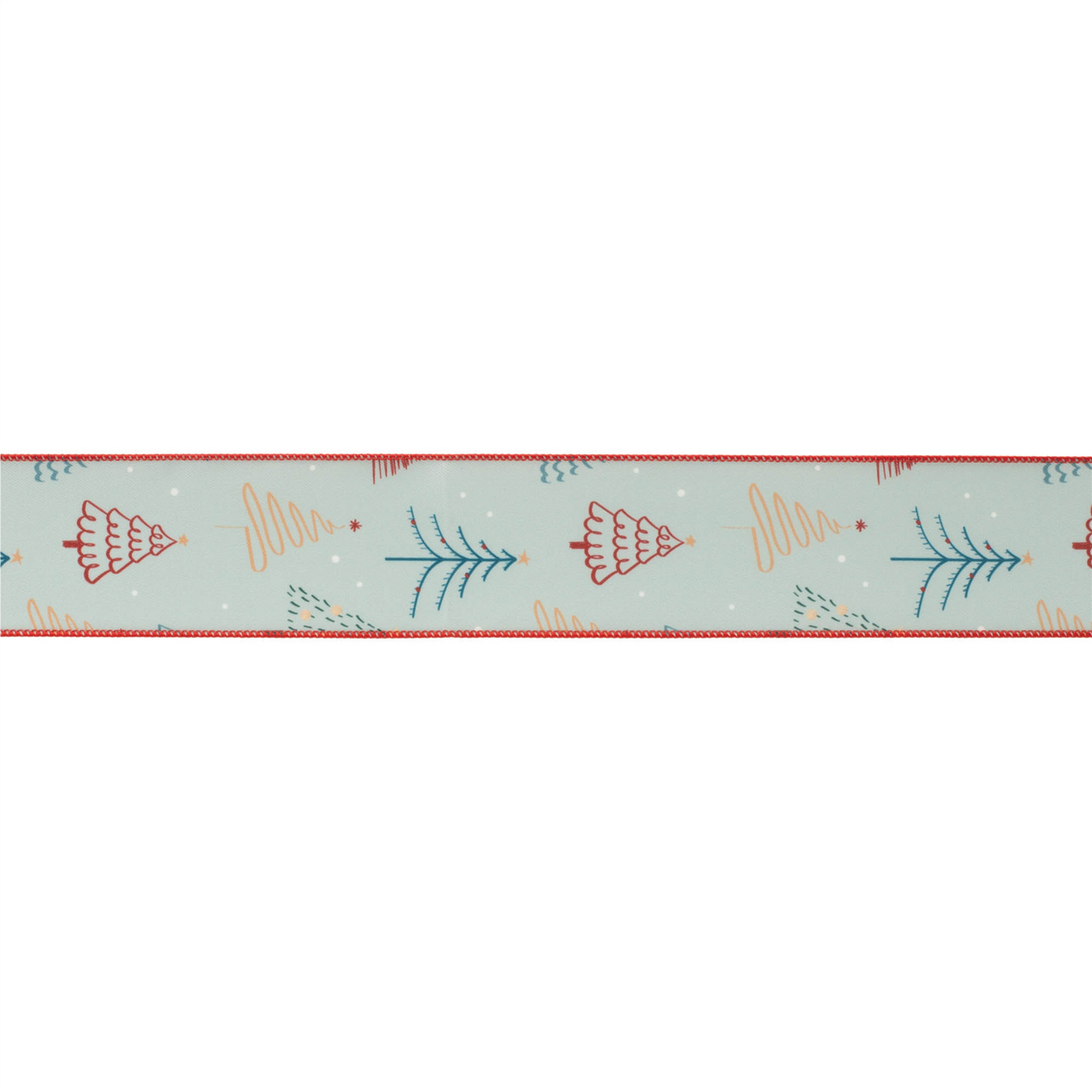 Christmas Tree Print Wired Ribbon (Set of 2)