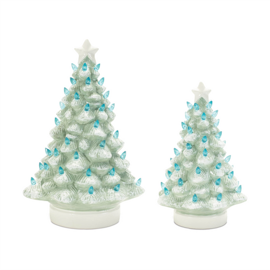 Tree (Set of 2) 11.5"H, 15"H Ceramic -Ship Only