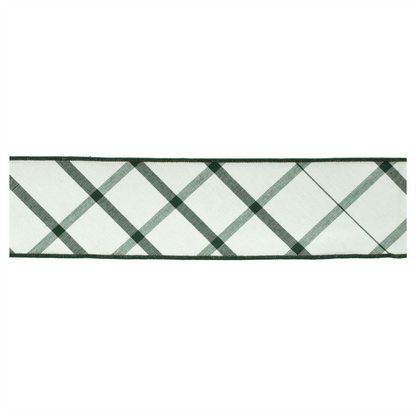 Plaid Wired Ribbon 4" x 5 Yds