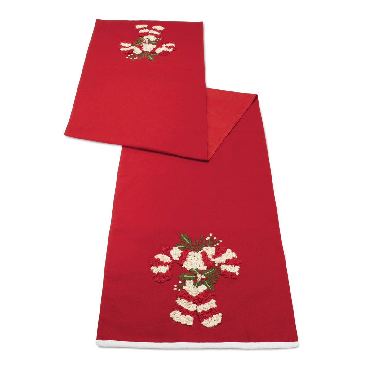 Candy Cane Table Runner 72"L x 14"W Cotton -Ship Only
