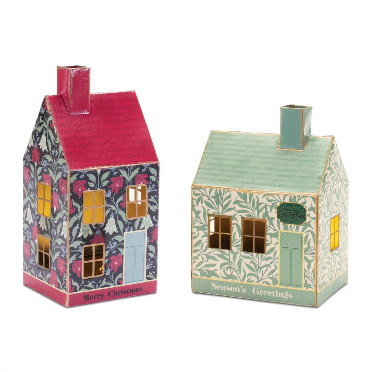 Holiday House (Set of 2) 8"H, 10"H Iron -Ship Only