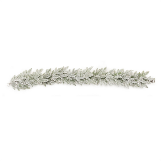 Flocked Pine Garland 72”L Plastic -Ship Only
