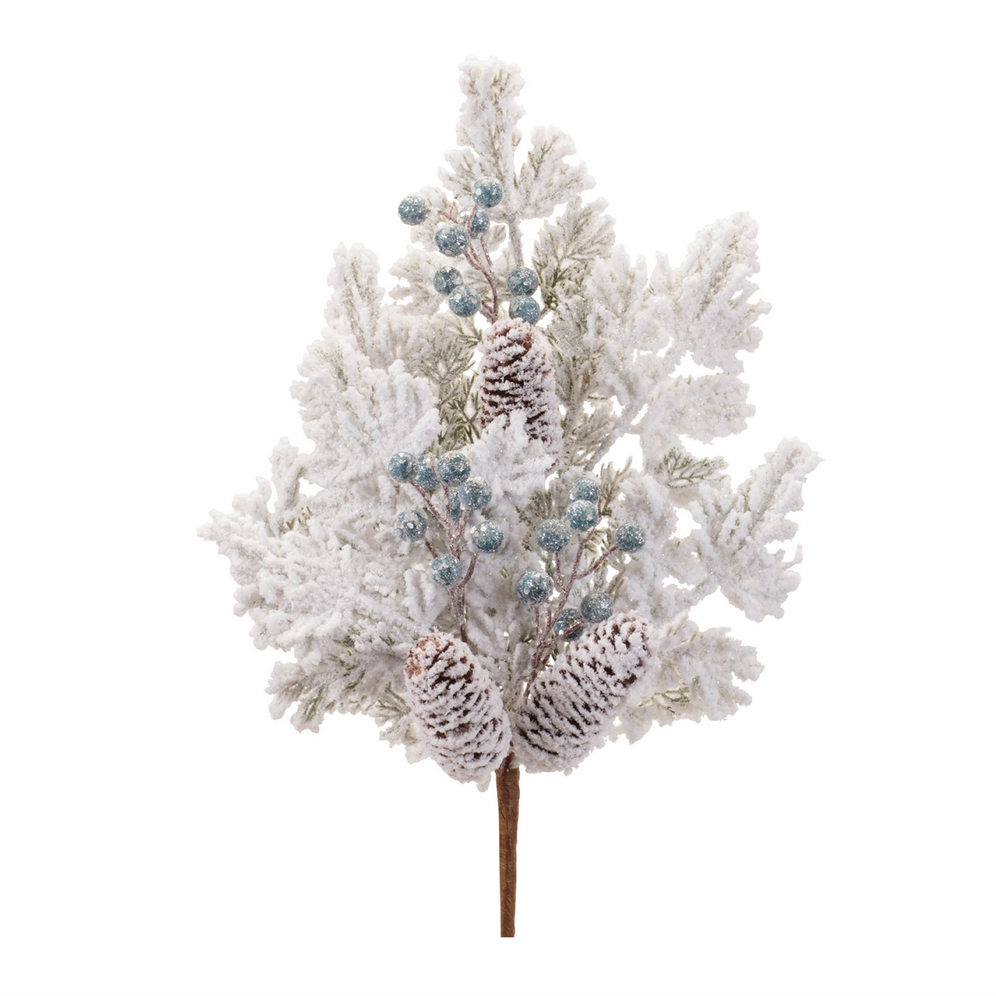 Flocked Pine Berry Spray (Set of 2)
