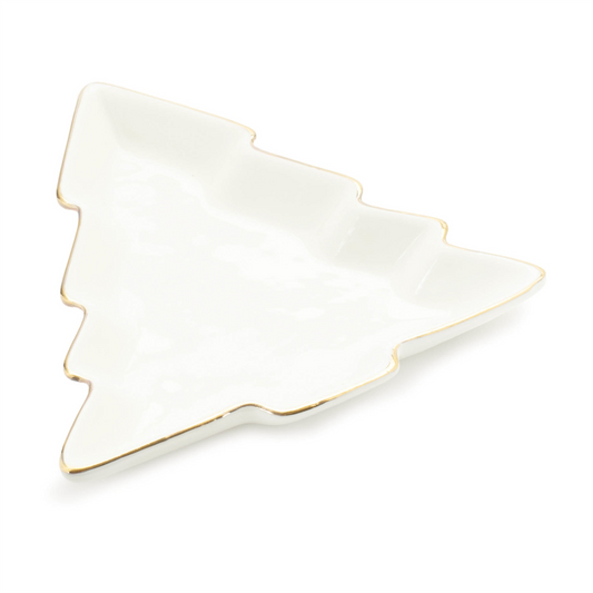 Trinket Tree Dish (Set of 6) 6.5"L x 1"H Porcelain -Ship Only