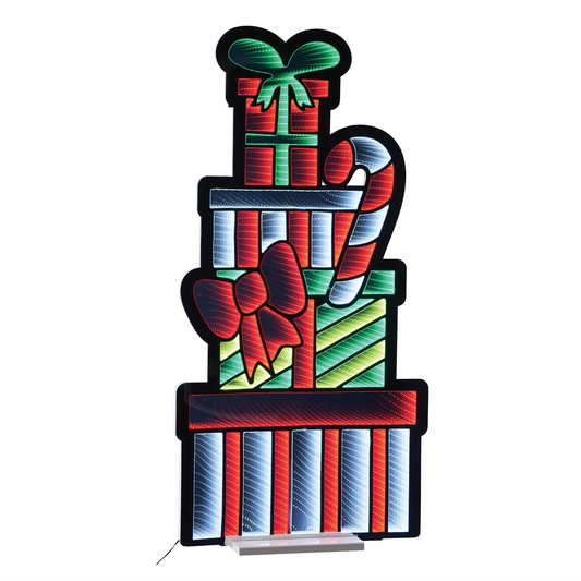 Package Stack and Candy Cane Ekkolight 47"H
