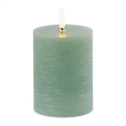 FIA Wick Green Pillar Candle (Set of 2)