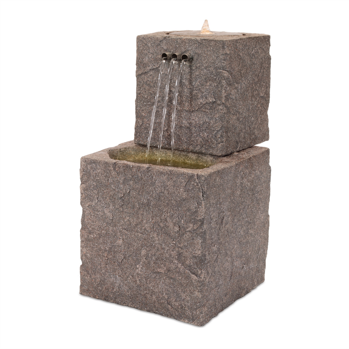 Bubbling Tiered Stone Fountain 22"H -Ship Only