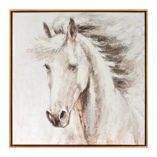 Framed Horse Canvas Art 24"SQ -Ship Only
