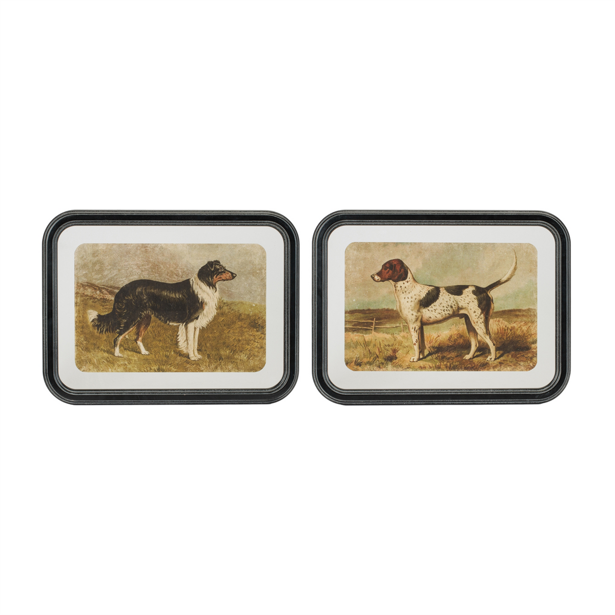 Framed Country Dog Print (Set of 2)