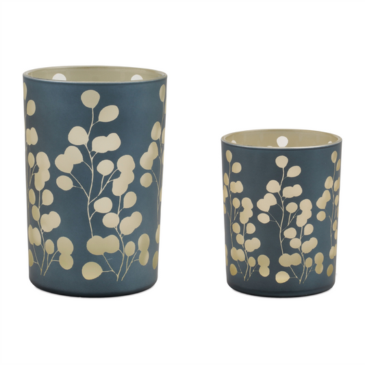 Frosted Foliage Candle Holder (Set of 2) -Ship Only