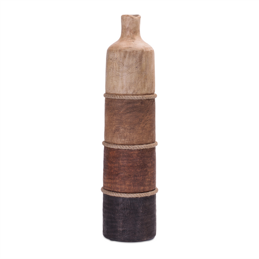 Vase 23.75”H Wood -Ship Only