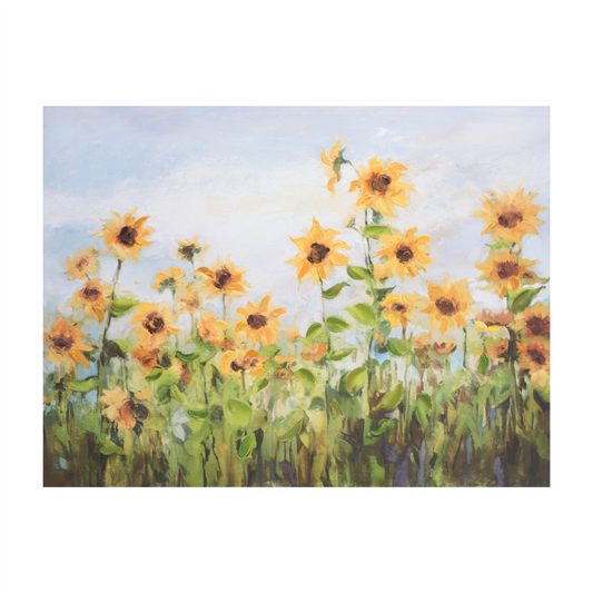 Sunflower Field Canvas Wall Art 32"L -Ship Only