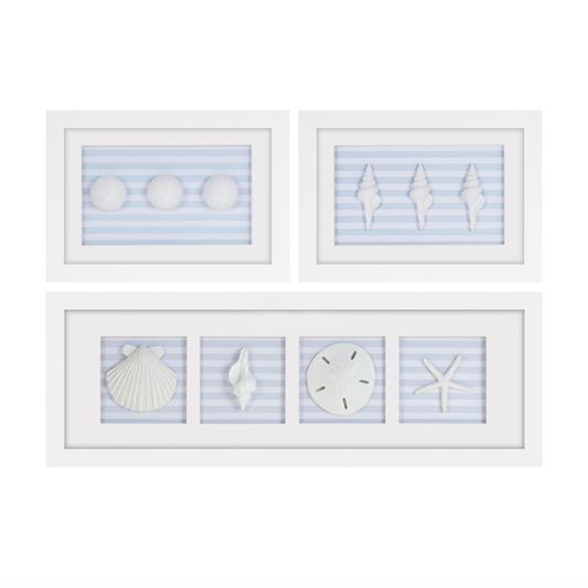 Framed Beach Wall Plaque (Set of 3) -Ship Only