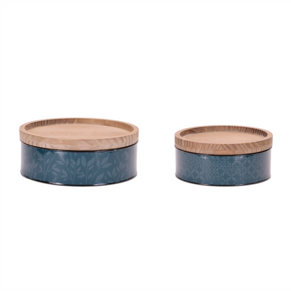 Blue Canisters (Set of 2)