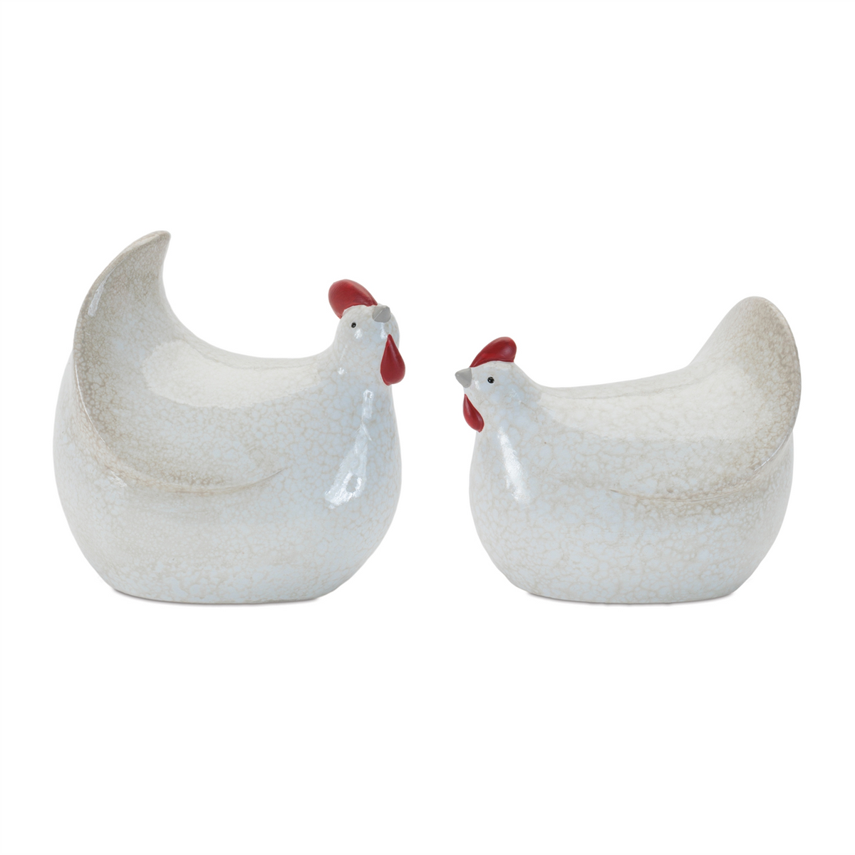 Chicken (Set of 4) 5"H x 6.5"H Terra Cotta -Ship Only