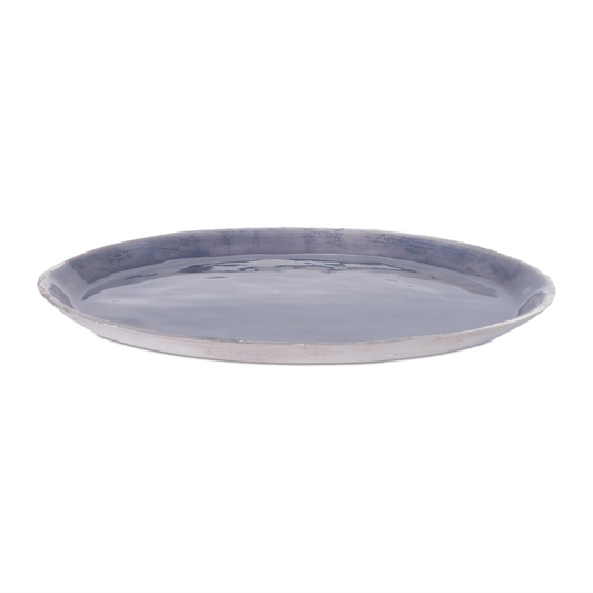Blue Aluminum Decorative Tray -Ship Only