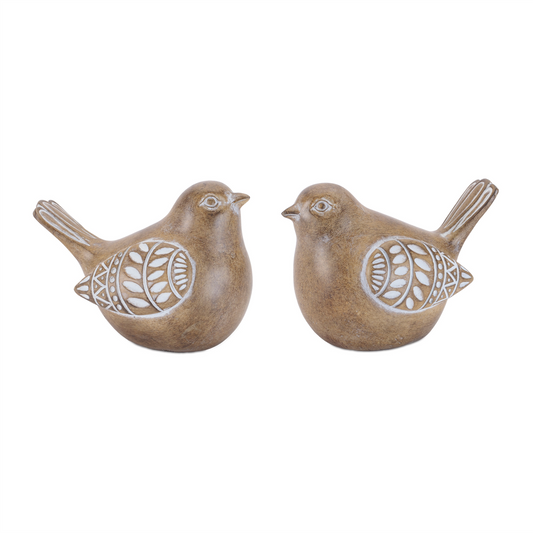 Bird (Set of 2) 3.5"H Resin -Ship Only