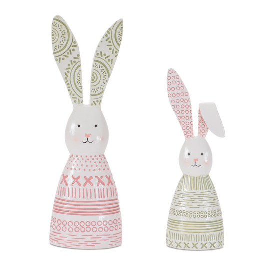 Bunny (Set of 4) 7"H, 9"H Resin -Ship Only